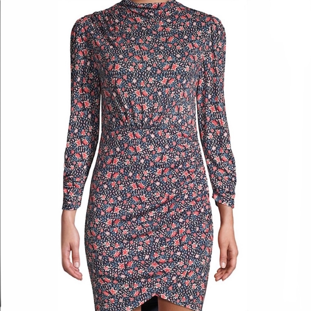 Rebecca Taylor Floral Faux Wrap Dress